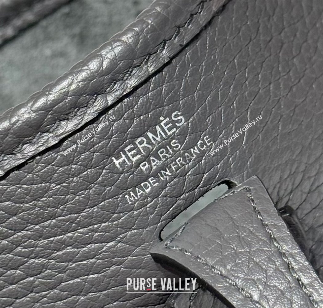 Hermes Evelyne Mini Bag 18cm in Togo Calfskin Leather Graphite Grey 2025 (FL-250808148)