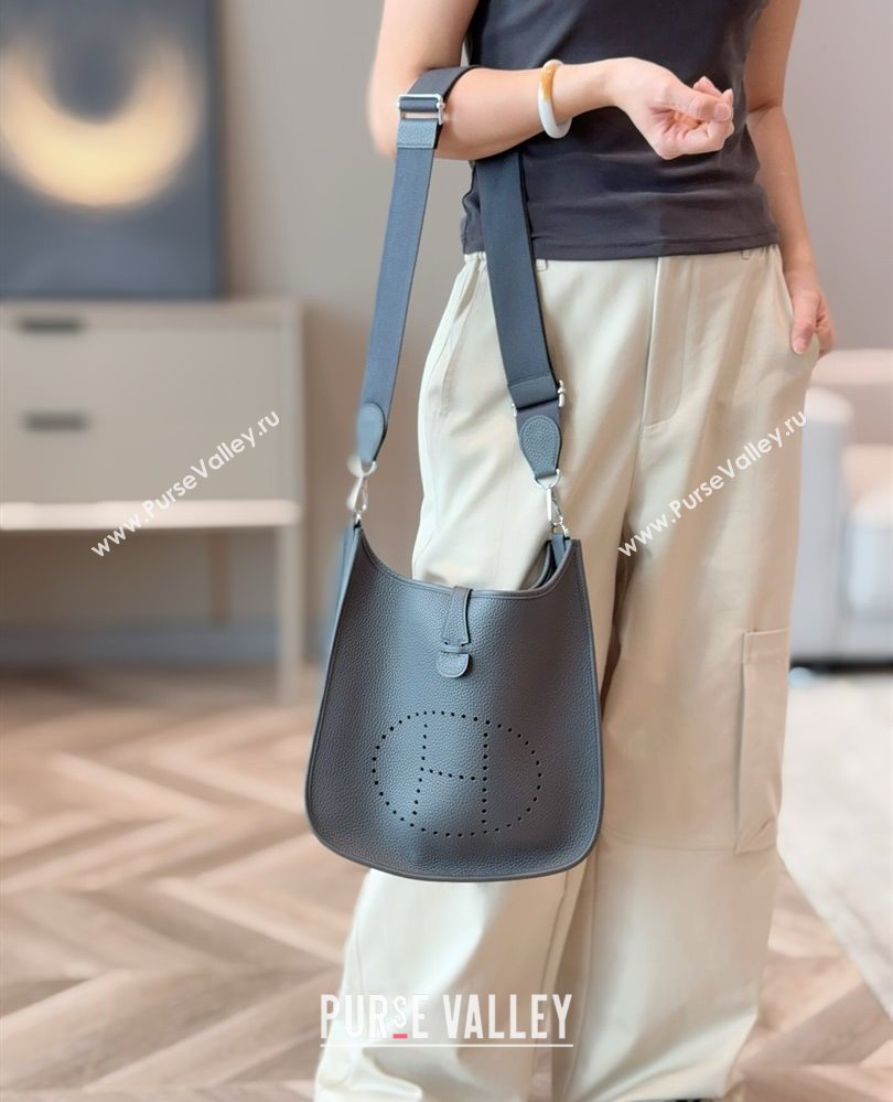 Hermes Evelyne Bag 29cm in Togo Calfskin Leather Graphite Grey 2025 (FL-250808113)
