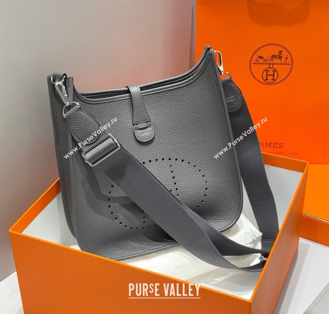Hermes Evelyne Bag 29cm in Togo Calfskin Leather Graphite Grey 2025 (FL-250808113)