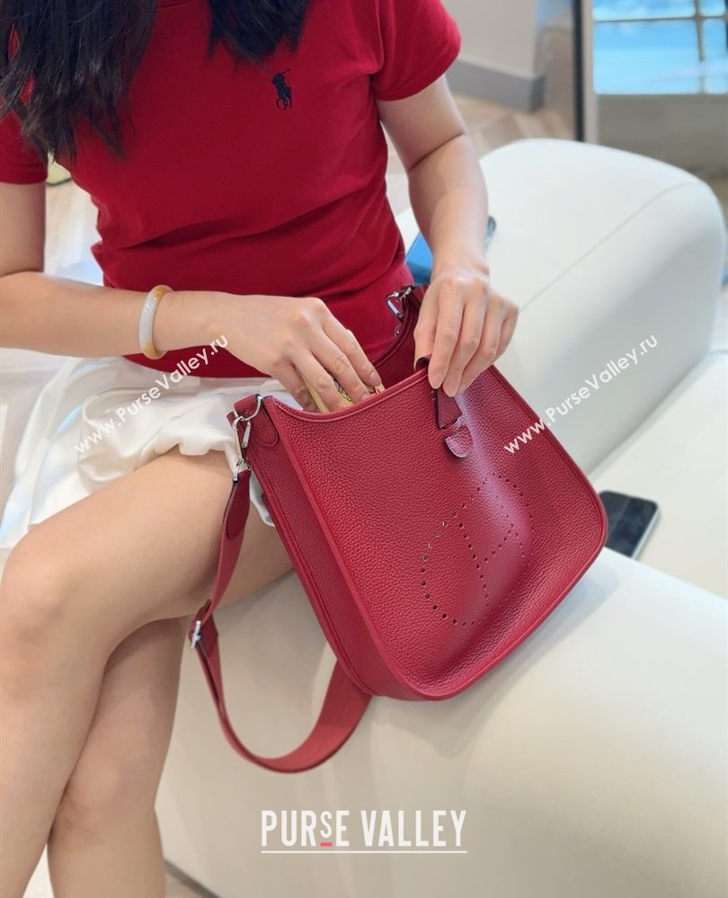 Hermes Evelyne Bag 29cm in Togo Calfskin Leather Stone Red 2025 (FL-250808114)