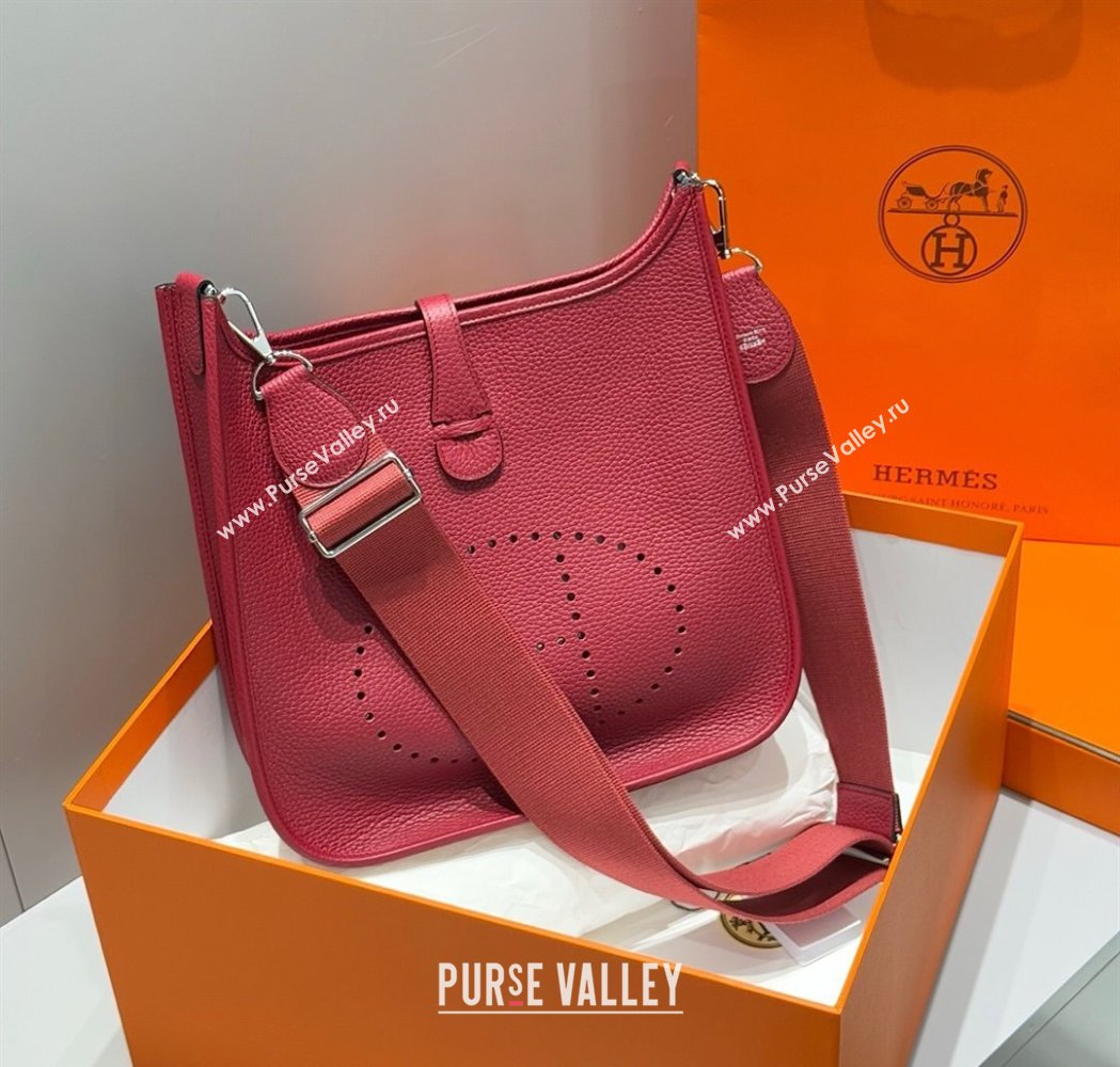 Hermes Evelyne Bag 29cm in Togo Calfskin Leather Stone Red 2025 (FL-250808114)