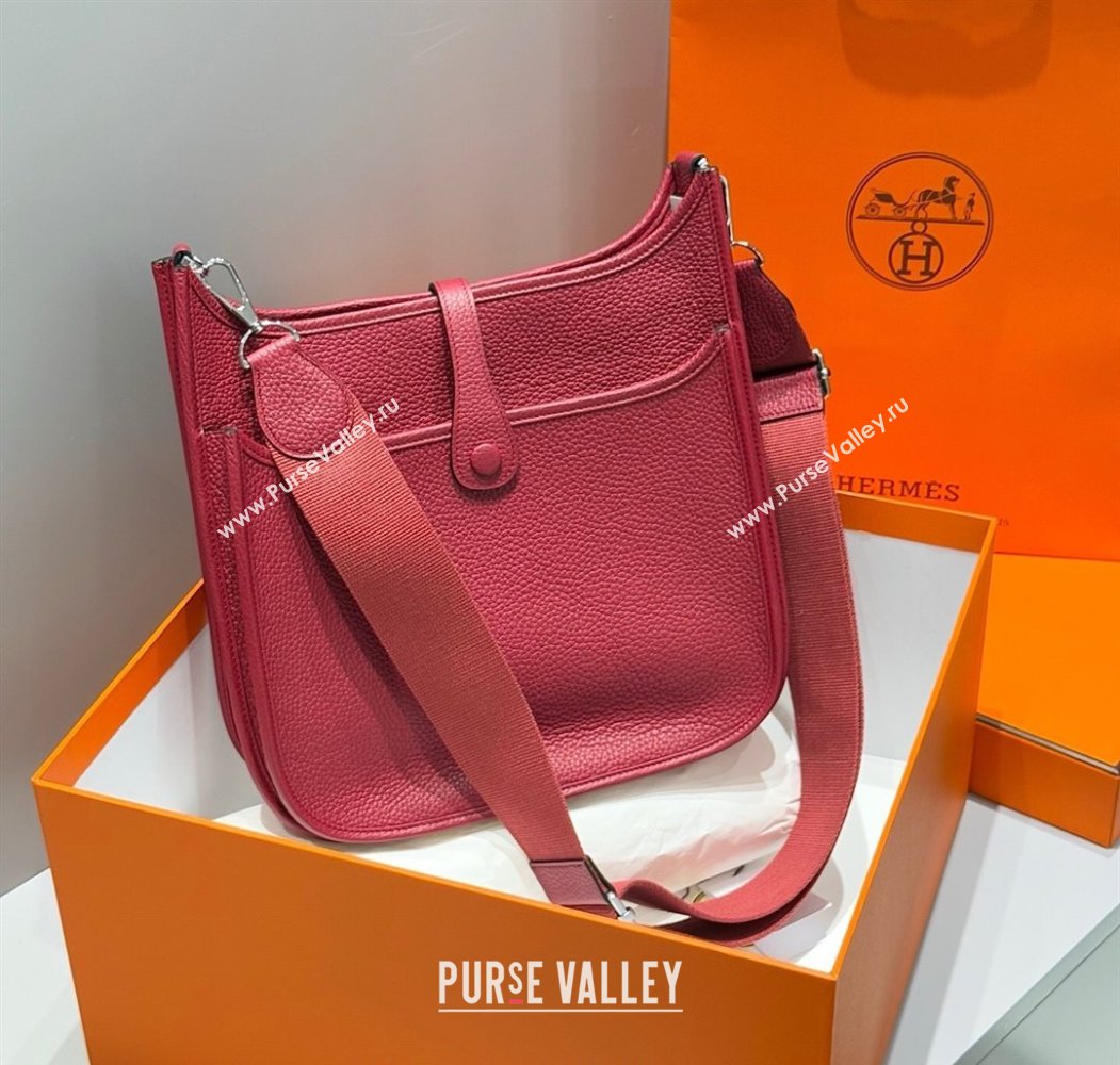 Hermes Evelyne Bag 29cm in Togo Calfskin Leather Stone Red 2025 (FL-250808114)