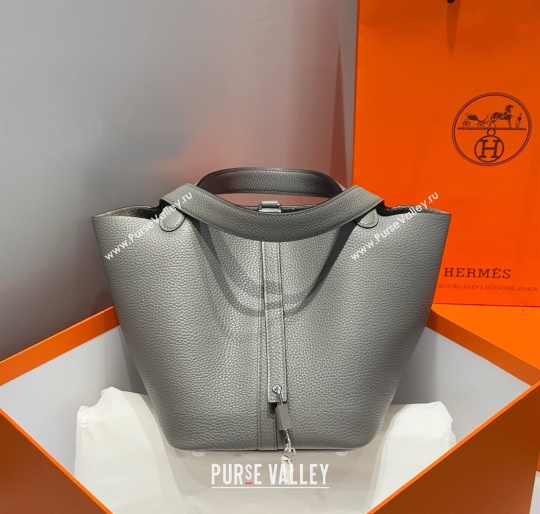 Hermes Picotin Lock Bag 22cm in Togo Calfskin Leather Cloud Grey 2025 (FL-250808149)