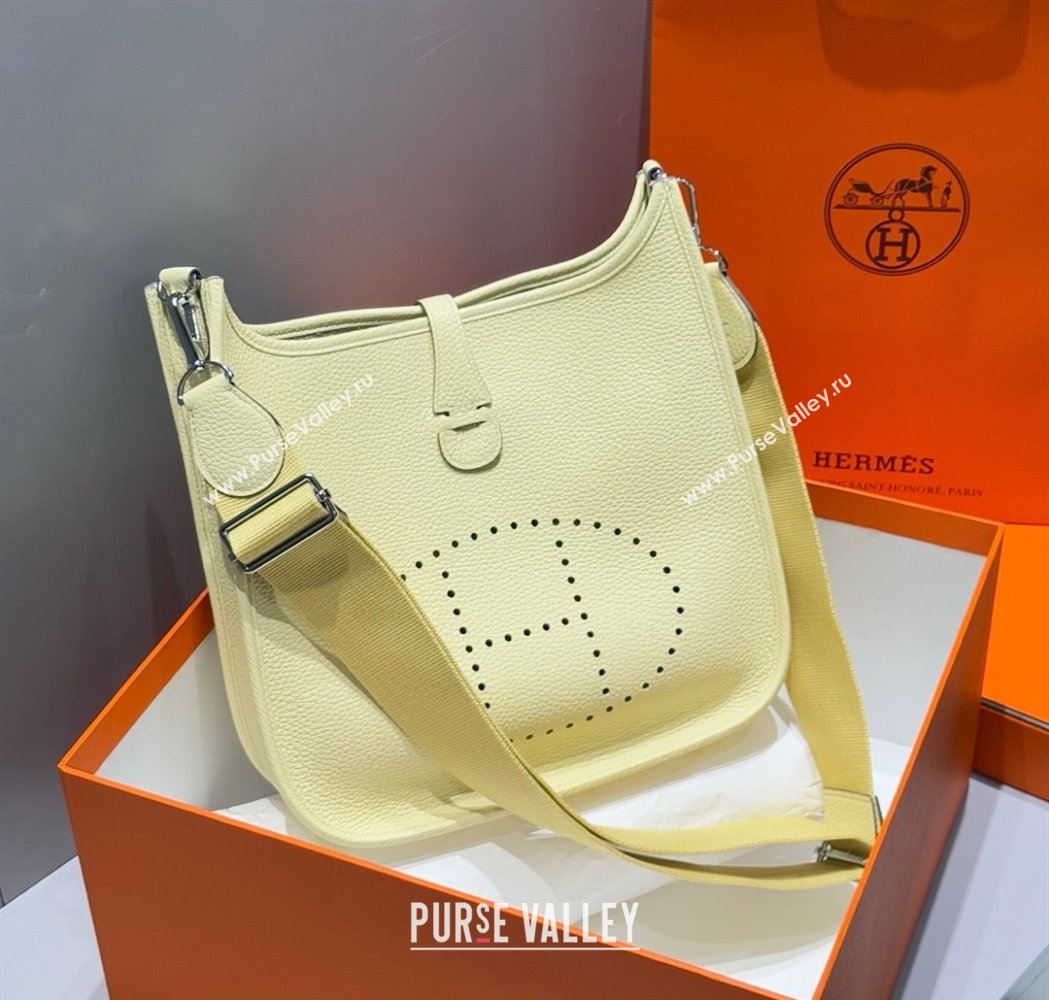 Hermes Evelyne Bag 29cm in Togo Calfskin Leather Milton Yellow 2025 (FL-250808115)