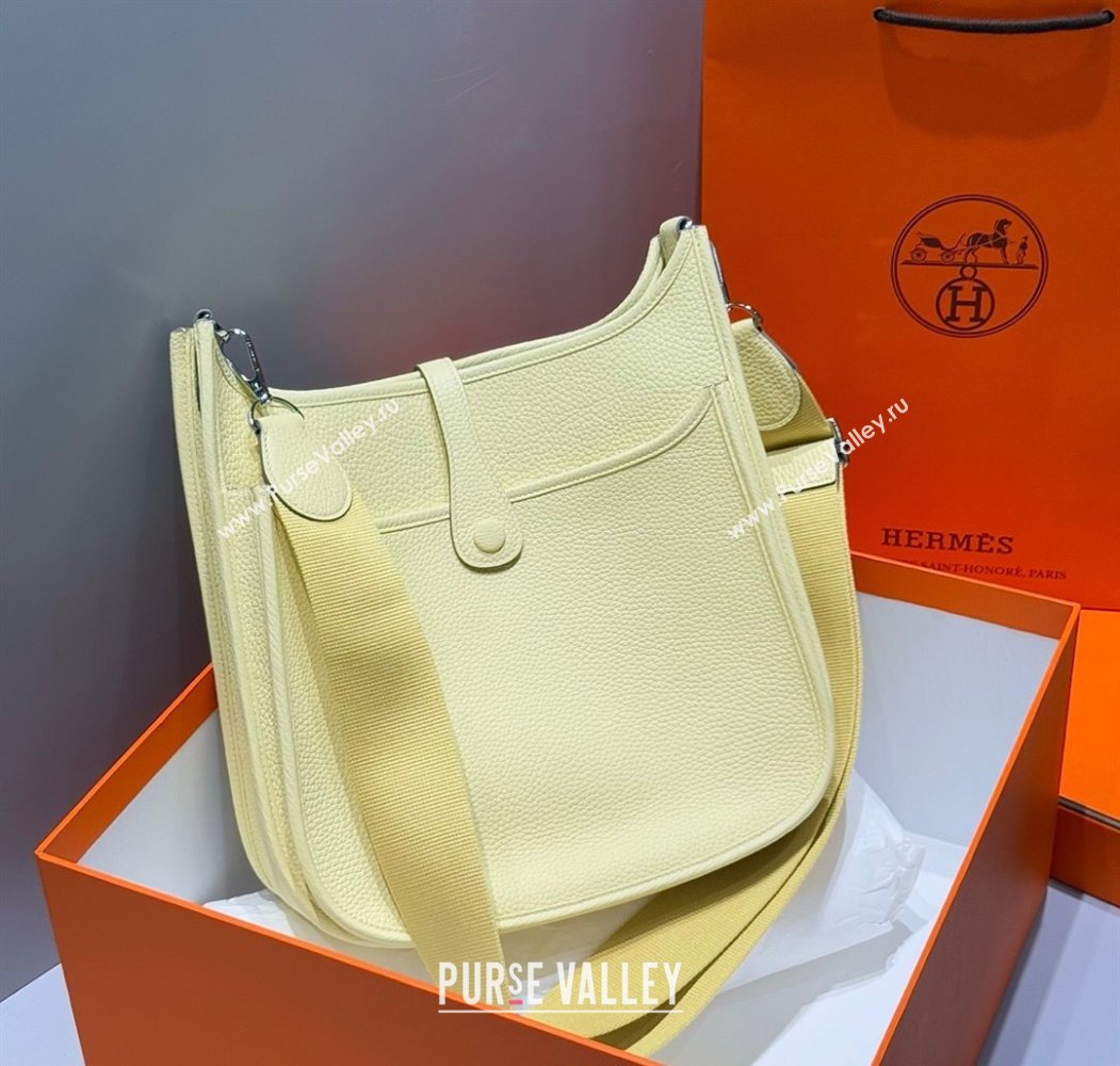 Hermes Evelyne Bag 29cm in Togo Calfskin Leather Milton Yellow 2025 (FL-250808115)