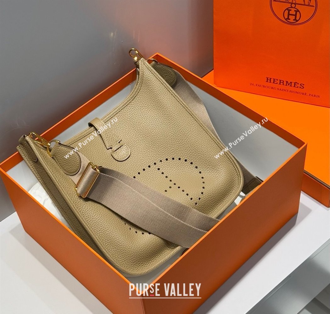 Hermes Evelyne Bag 29cm in Togo Calfskin Leather Alpha Beige 2025 (FL-250808116)