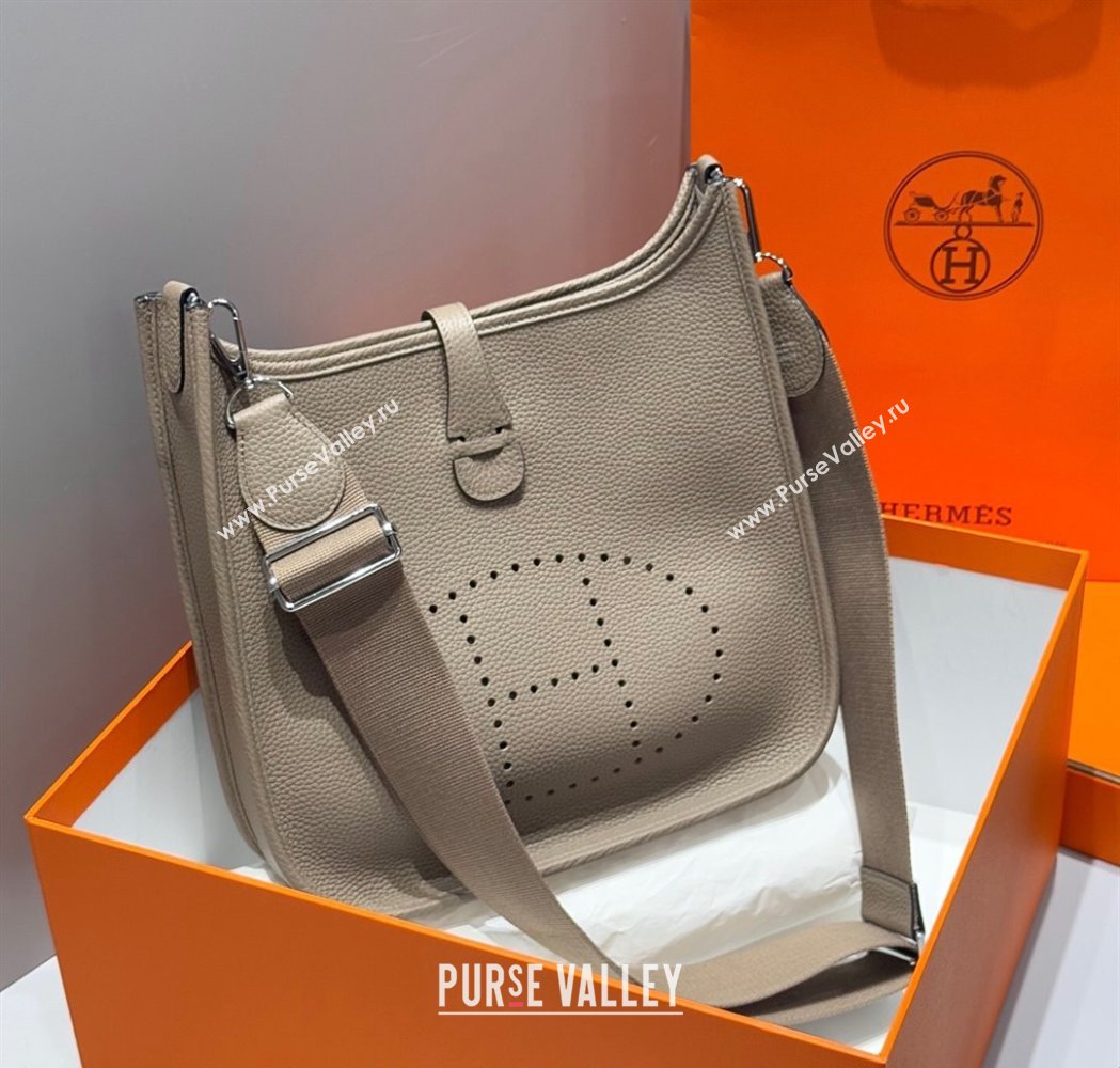 Hermes Evelyne Bag 29cm in Togo Calfskin Leather Pitch Grey 2025 (FL-250808117)