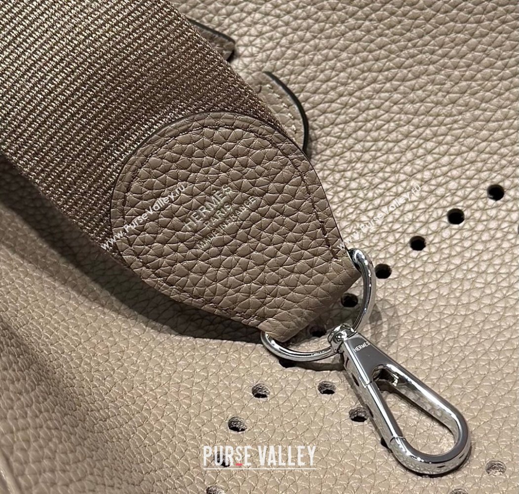 Hermes Evelyne Bag 29cm in Togo Calfskin Leather Pitch Grey 2025 (FL-250808117)