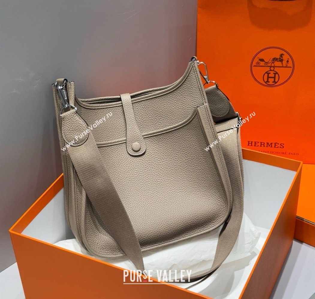 Hermes Evelyne Bag 29cm in Togo Calfskin Leather Pitch Grey 2025 (FL-250808117)