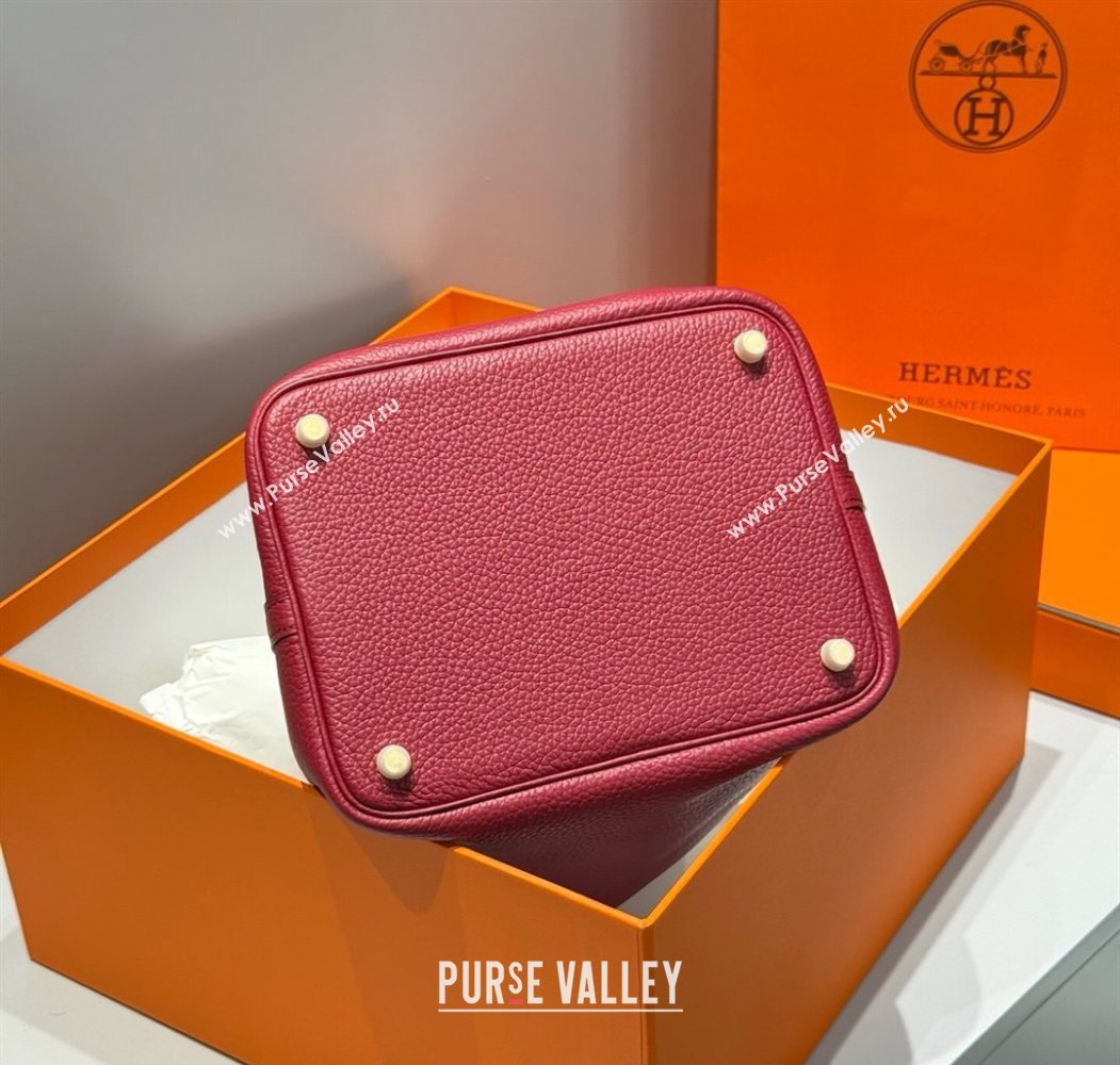 Hermes Picotin Lock Bag 22cm in Togo Calfskin Leather Stone Red 2025 (FL-250808153)