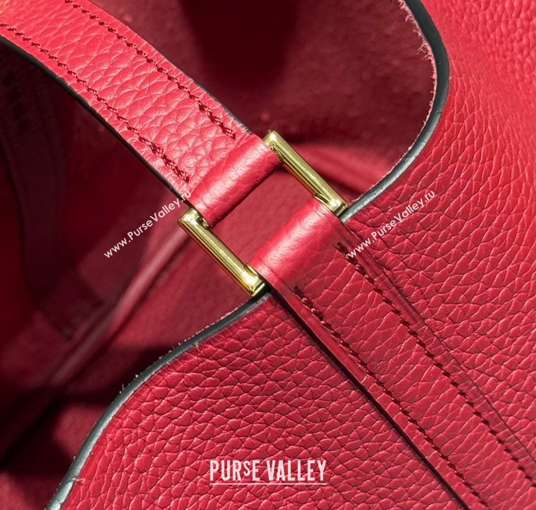 Hermes Picotin Lock Bag 22cm in Togo Calfskin Leather Stone Red 2025 (FL-250808153)