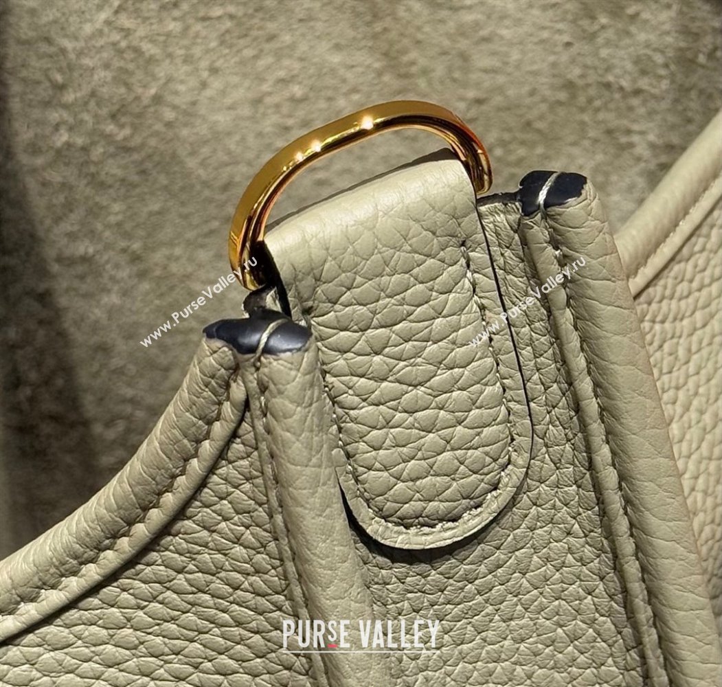 Hermes Evelyne Bag 29cm in Togo Calfskin Leather Sage Green 2025 (FL-250808118)