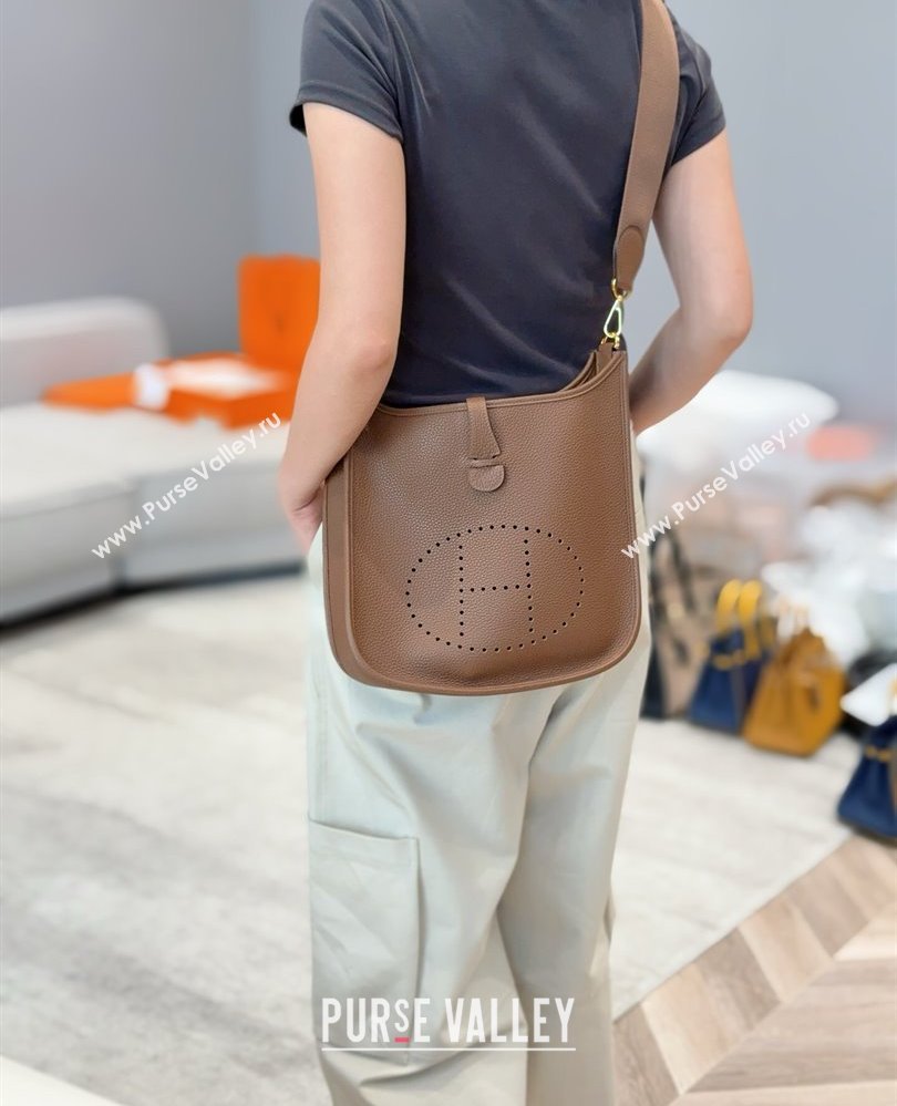 Hermes Evelyne Bag 29cm in Togo Calfskin Leather Chestnut Brown 2025 (FL-250808119)