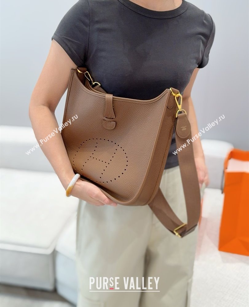 Hermes Evelyne Bag 29cm in Togo Calfskin Leather Chestnut Brown 2025 (FL-250808119)