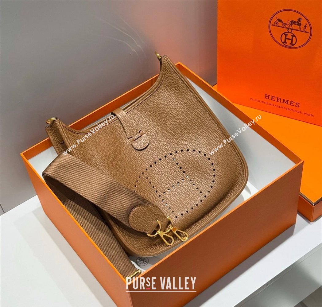 Hermes Evelyne Bag 29cm in Togo Calfskin Leather Chestnut Brown 2025 (FL-250808119)