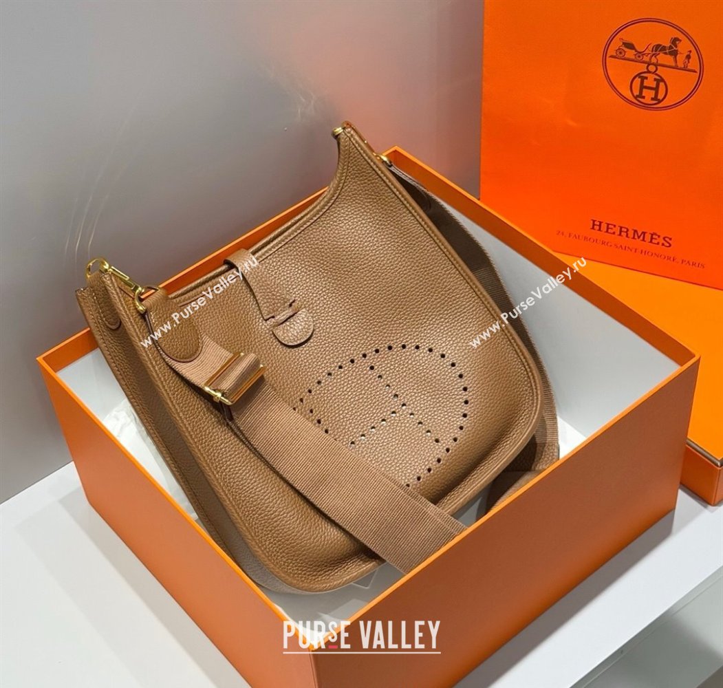 Hermes Evelyne Bag 29cm in Togo Calfskin Leather Chestnut Brown 2025 (FL-250808119)