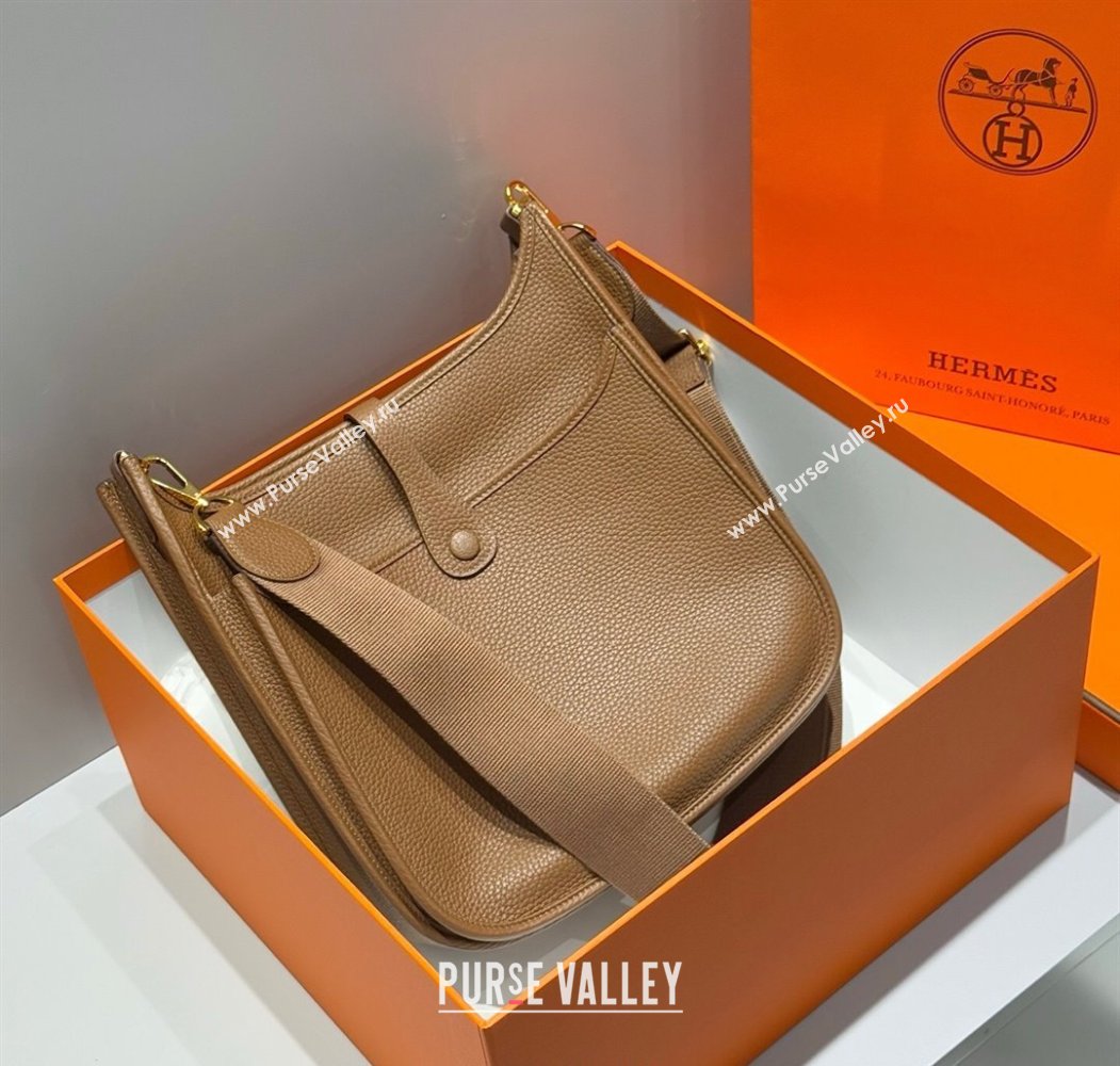 Hermes Evelyne Bag 29cm in Togo Calfskin Leather Chestnut Brown 2025 (FL-250808119)
