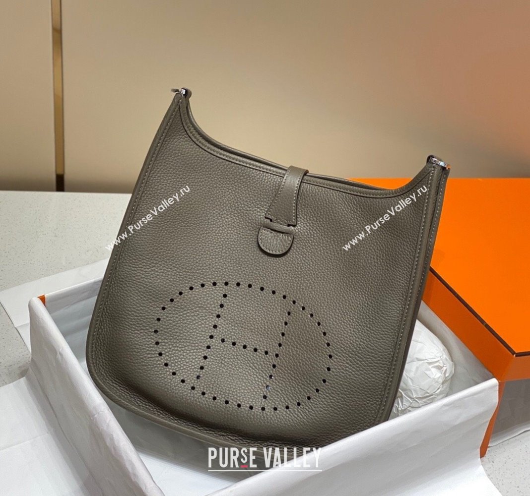 Hermes Evelyne Bag 29cm in Togo Calfskin Leather Tin Grey 2025 (FL-250808112)