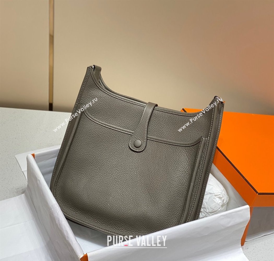 Hermes Evelyne Bag 29cm in Togo Calfskin Leather Tin Grey 2025 (FL-250808112)