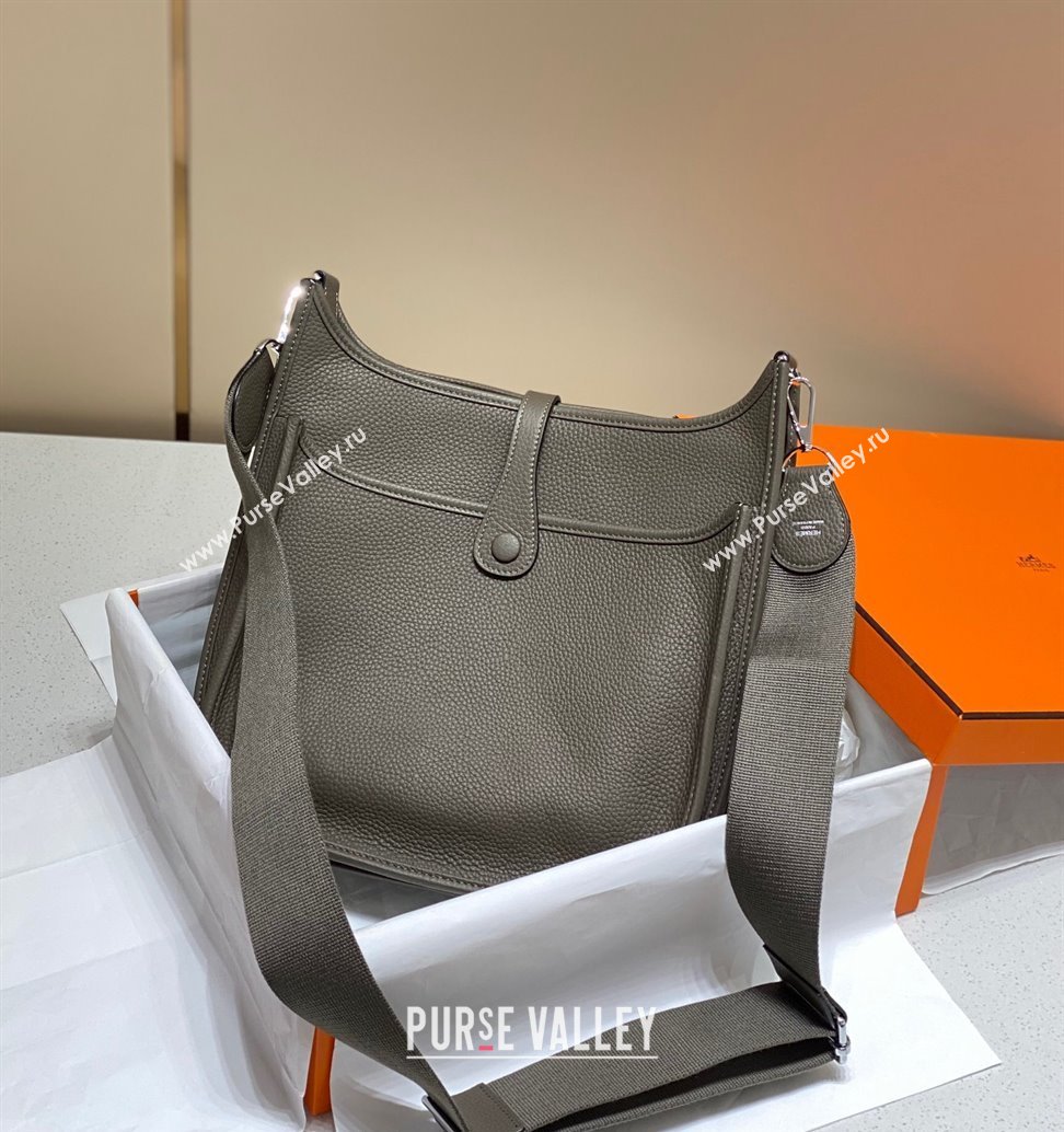 Hermes Evelyne Bag 29cm in Togo Calfskin Leather Tin Grey 2025 (FL-250808112)
