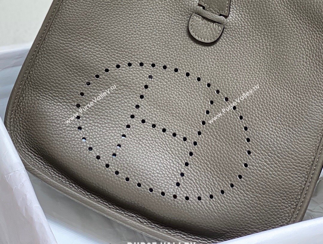 Hermes Evelyne Bag 29cm in Togo Calfskin Leather Tin Grey 2025 (FL-250808112)