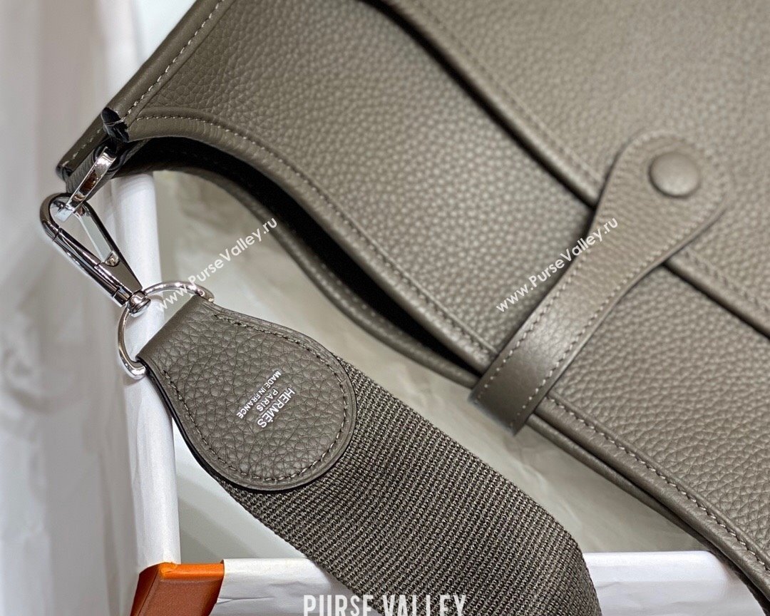 Hermes Evelyne Bag 29cm in Togo Calfskin Leather Tin Grey 2025 (FL-250808112)
