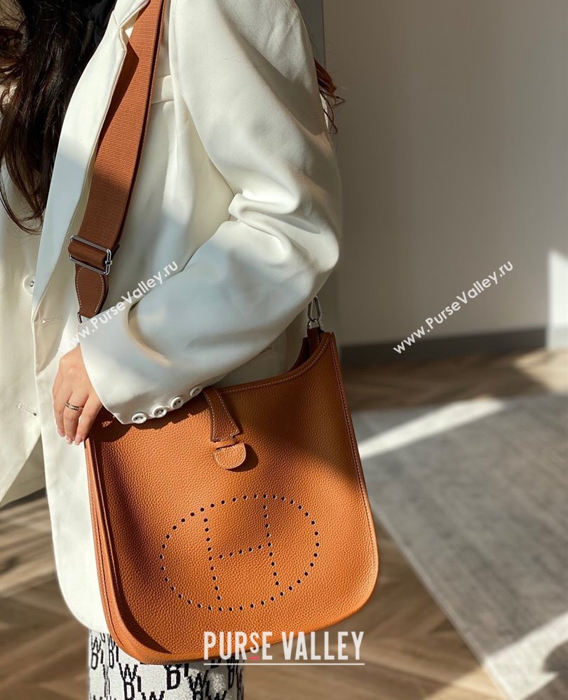 Hermes Evelyne Bag 29cm in Togo Calfskin Leather Golden Brown 2025 (FL-250808120)
