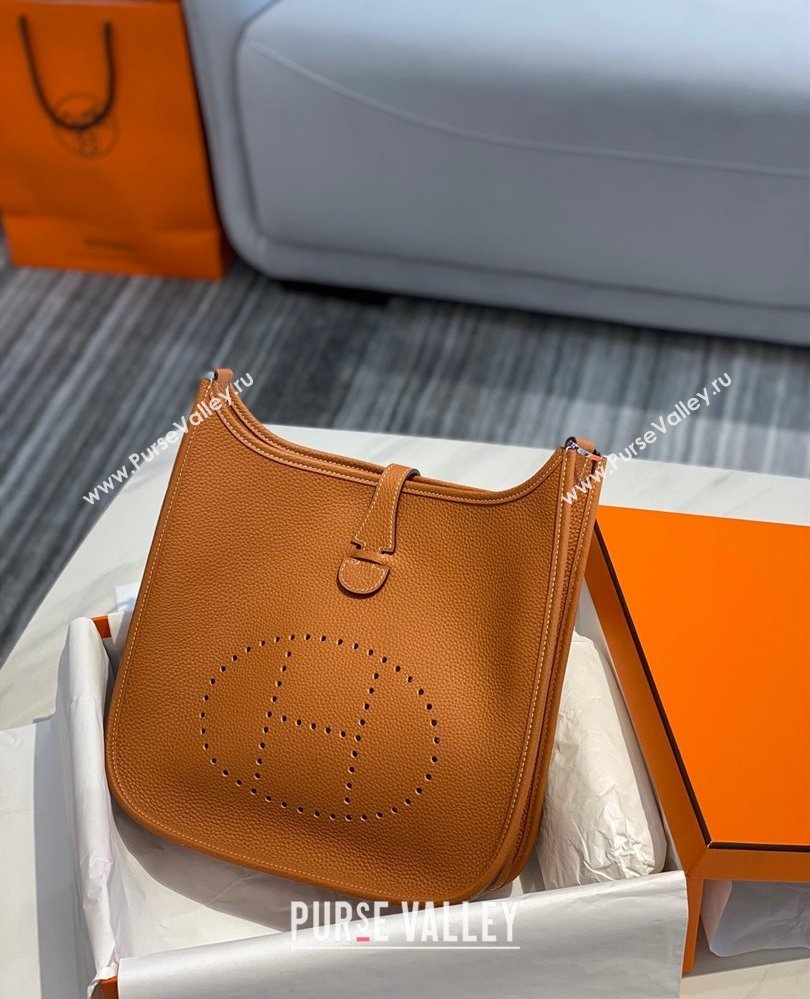 Hermes Evelyne Bag 29cm in Togo Calfskin Leather Golden Brown 2025 (FL-250808120)