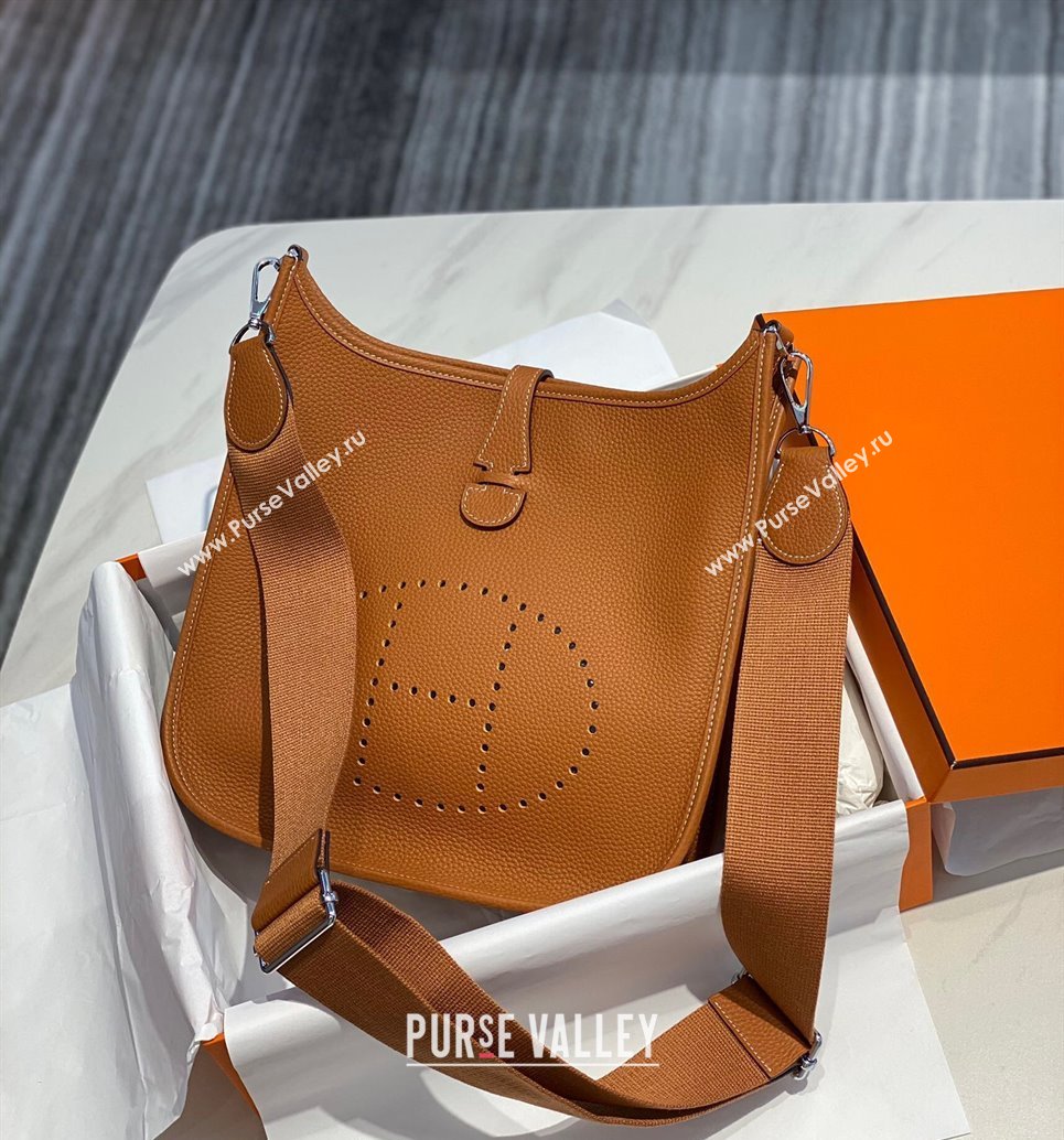 Hermes Evelyne Bag 29cm in Togo Calfskin Leather Golden Brown 2025 (FL-250808120)