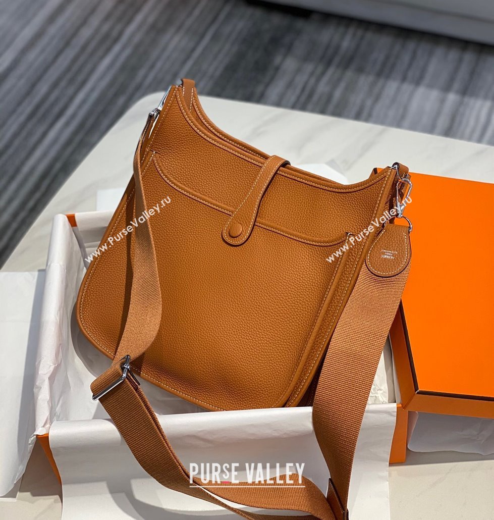 Hermes Evelyne Bag 29cm in Togo Calfskin Leather Golden Brown 2025 (FL-250808120)