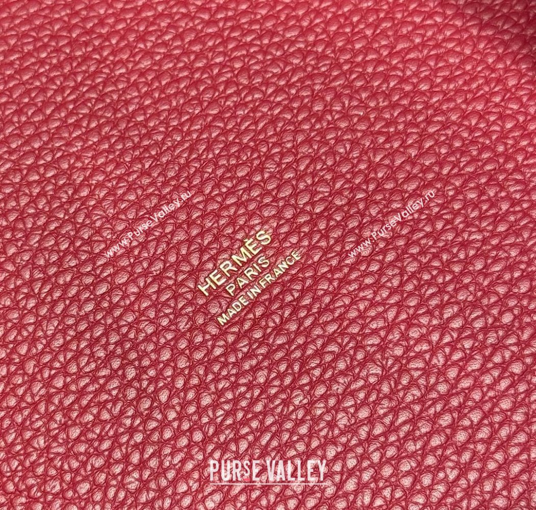 Hermes Picotin Lock Bag 22cm in Togo Calfskin Leather Stone Red 2025 (FL-250808153)