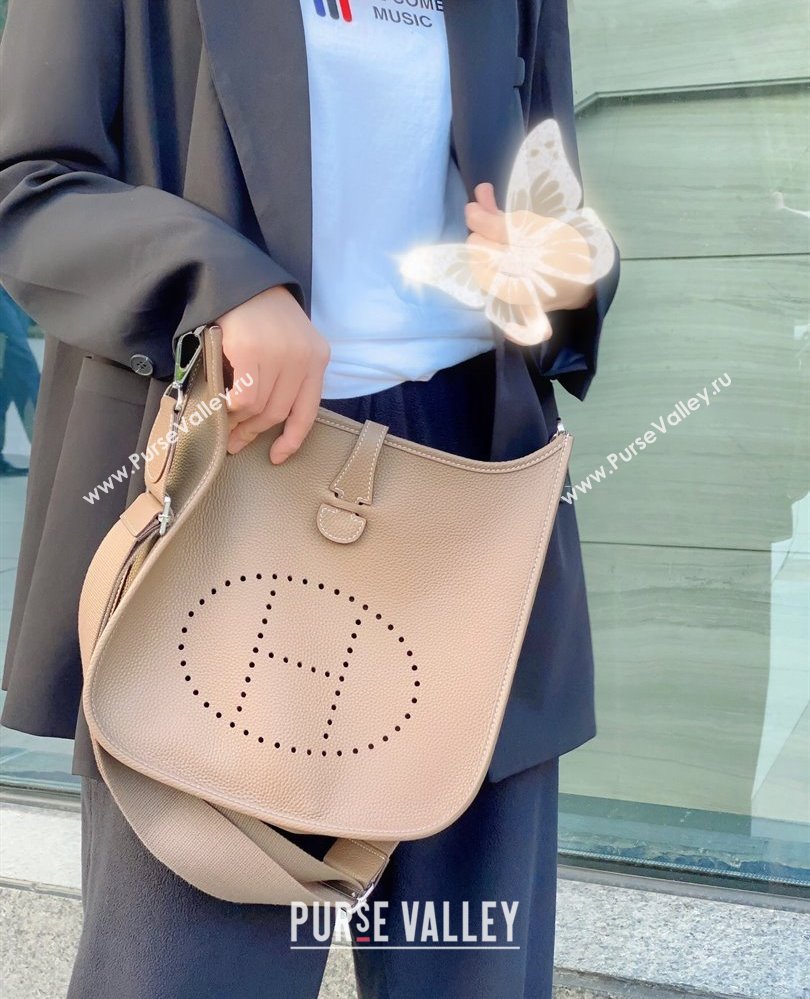 Hermes Evelyne Bag 29cm in Togo Calfskin Leather Elephant Grey 2025 (FL-250808121)