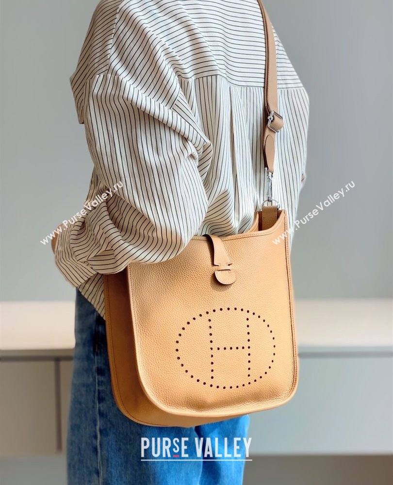 Hermes Evelyne Bag 29cm in Togo Calfskin Leather Milk Tea Beige 2025 (FL-250808122)