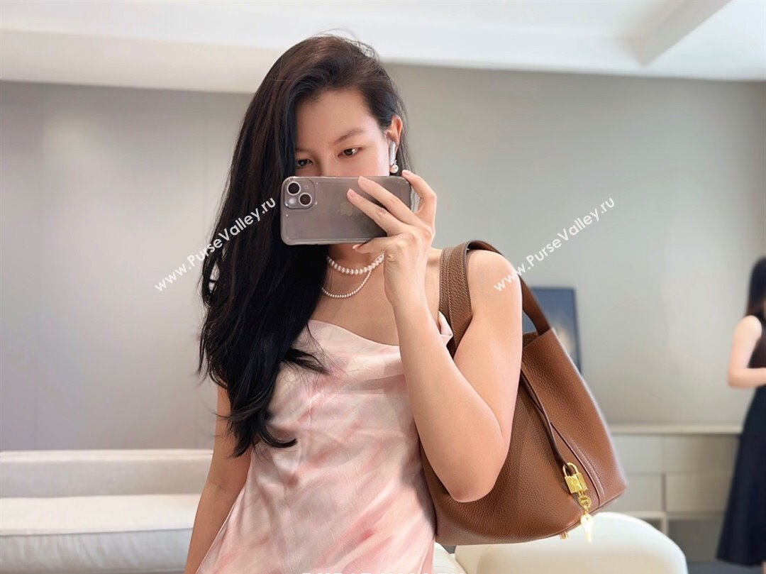 Hermes Picotin Lock Bag 22cm in Togo Calfskin Leather Chestnut Brown 2025 (FL-250808154)