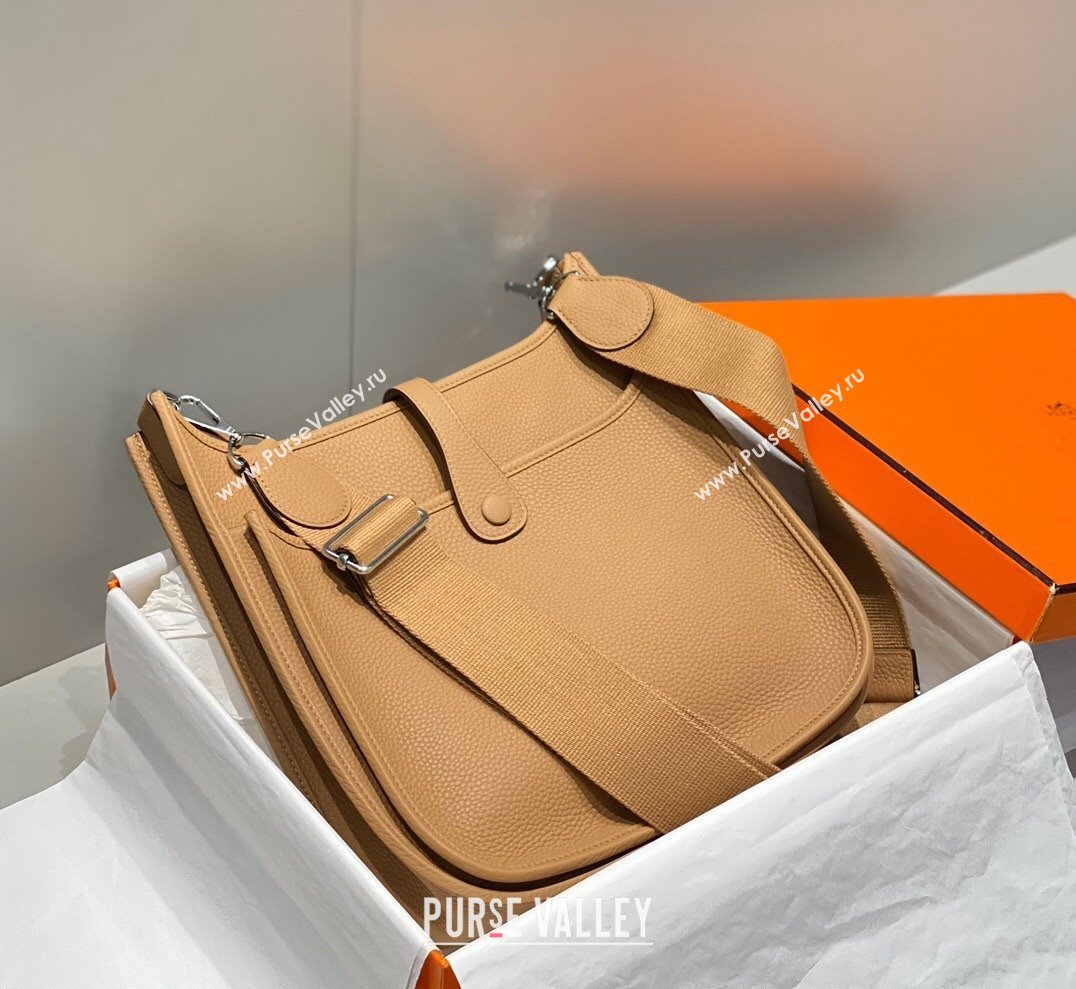 Hermes Evelyne Bag 29cm in Togo Calfskin Leather Milk Tea Beige 2025 (FL-250808122)