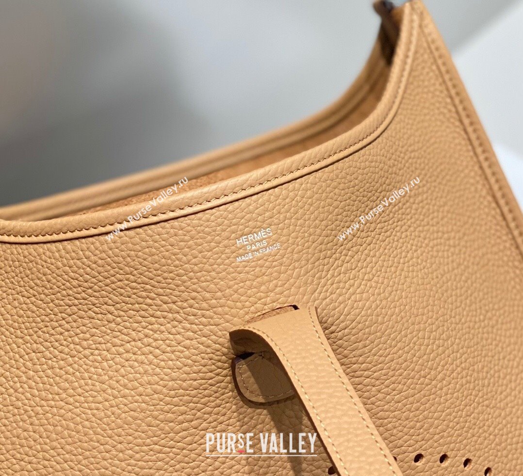 Hermes Evelyne Bag 29cm in Togo Calfskin Leather Milk Tea Beige 2025 (FL-250808122)