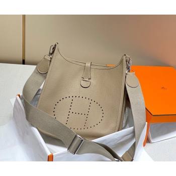 Hermes Evelyne Bag 29cm in Togo Calfskin Leather Dove Grey 2025 (FL-250808123)