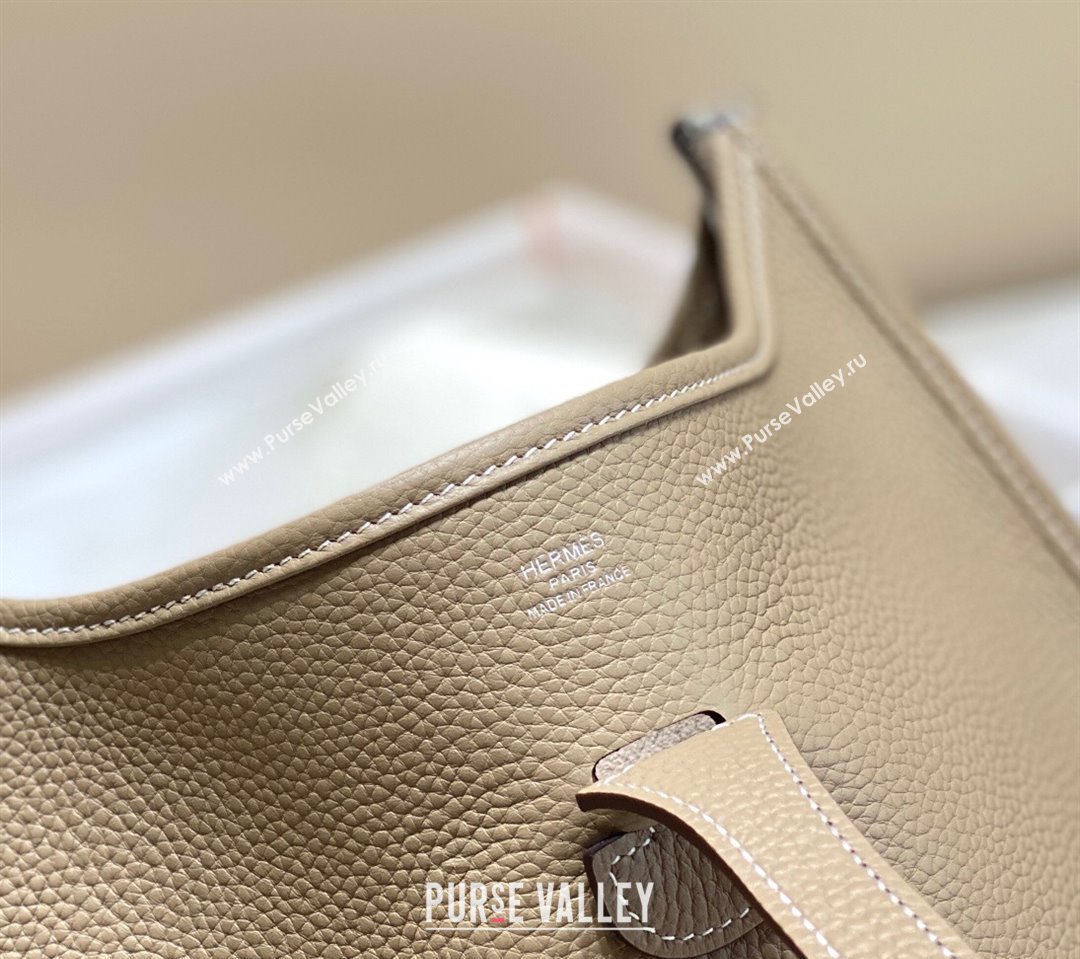 Hermes Evelyne Bag 29cm in Togo Calfskin Leather Dove Grey 2025 (FL-250808123)