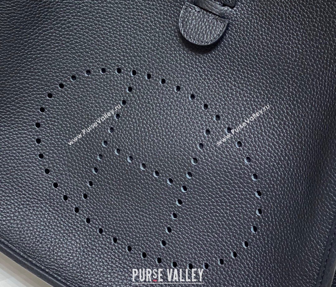 Hermes Evelyne Bag 29cm in Togo Calfskin Leather Black/Silver 2025 (FL-250808124)