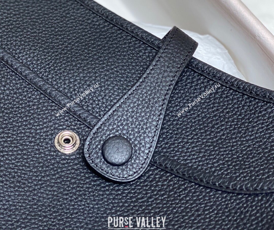 Hermes Evelyne Bag 29cm in Togo Calfskin Leather Black/Silver 2025 (FL-250808124)