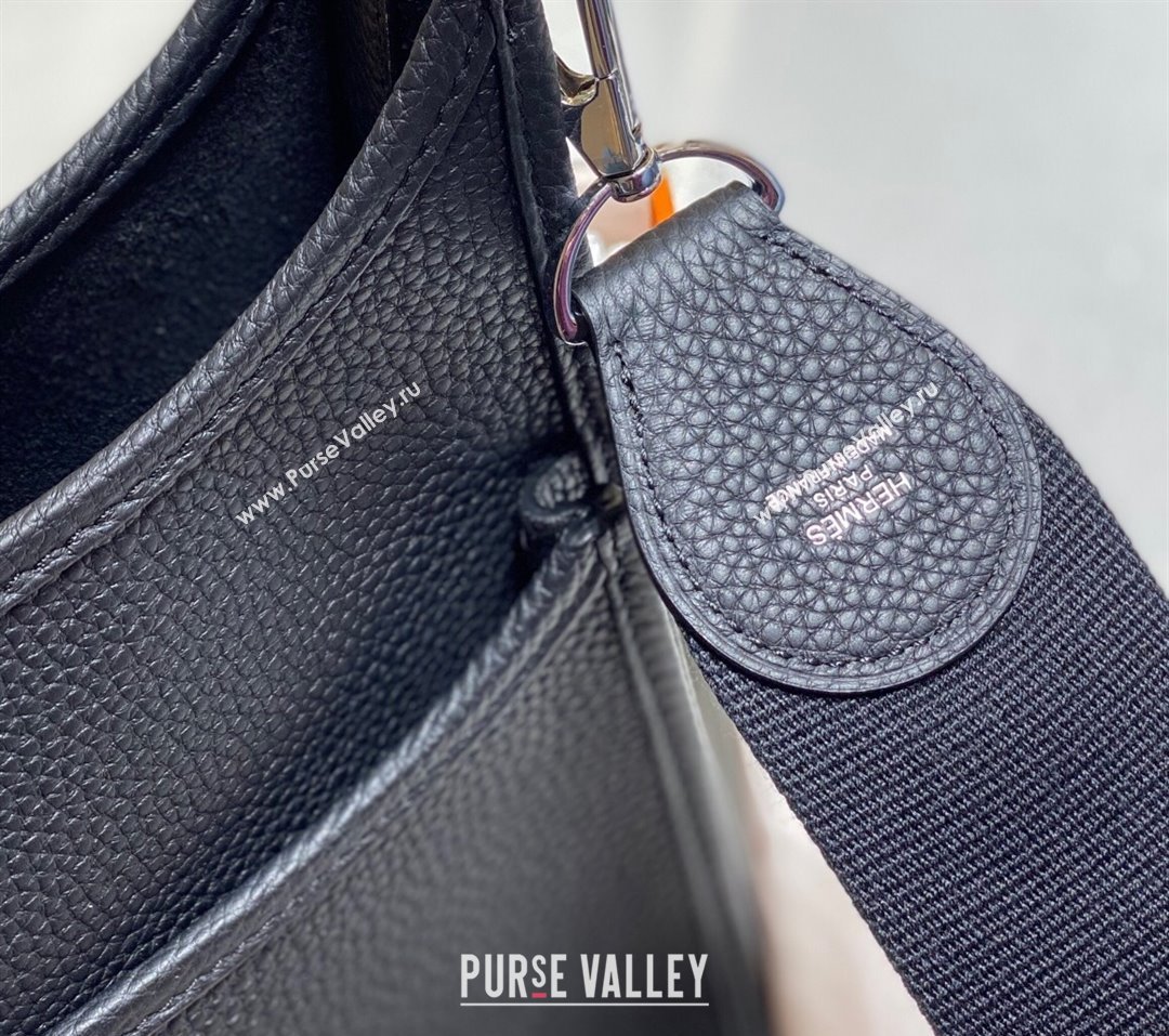 Hermes Evelyne Bag 29cm in Togo Calfskin Leather Black/Silver 2025 (FL-250808124)