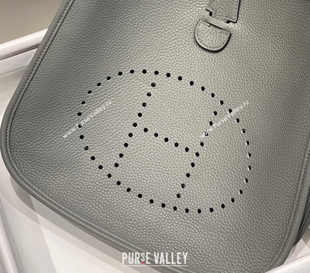 Hermes Evelyne Bag 29cm in Togo Calfskin Leather Cloud Grey 2025 (FL-250808128)