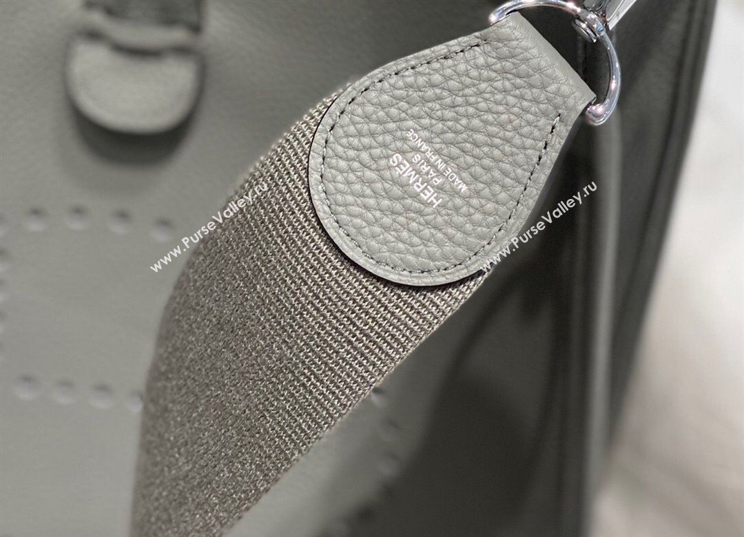 Hermes Evelyne Bag 29cm in Togo Calfskin Leather Cloud Grey 2025 (FL-250808128)