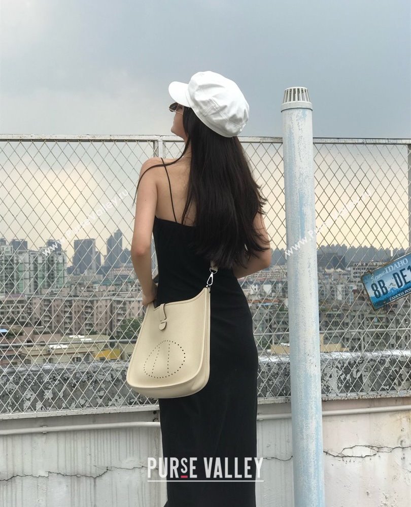 Hermes Evelyne Bag 29cm in Togo Calfskin Leather Wool White 2025 (FL-250808131)