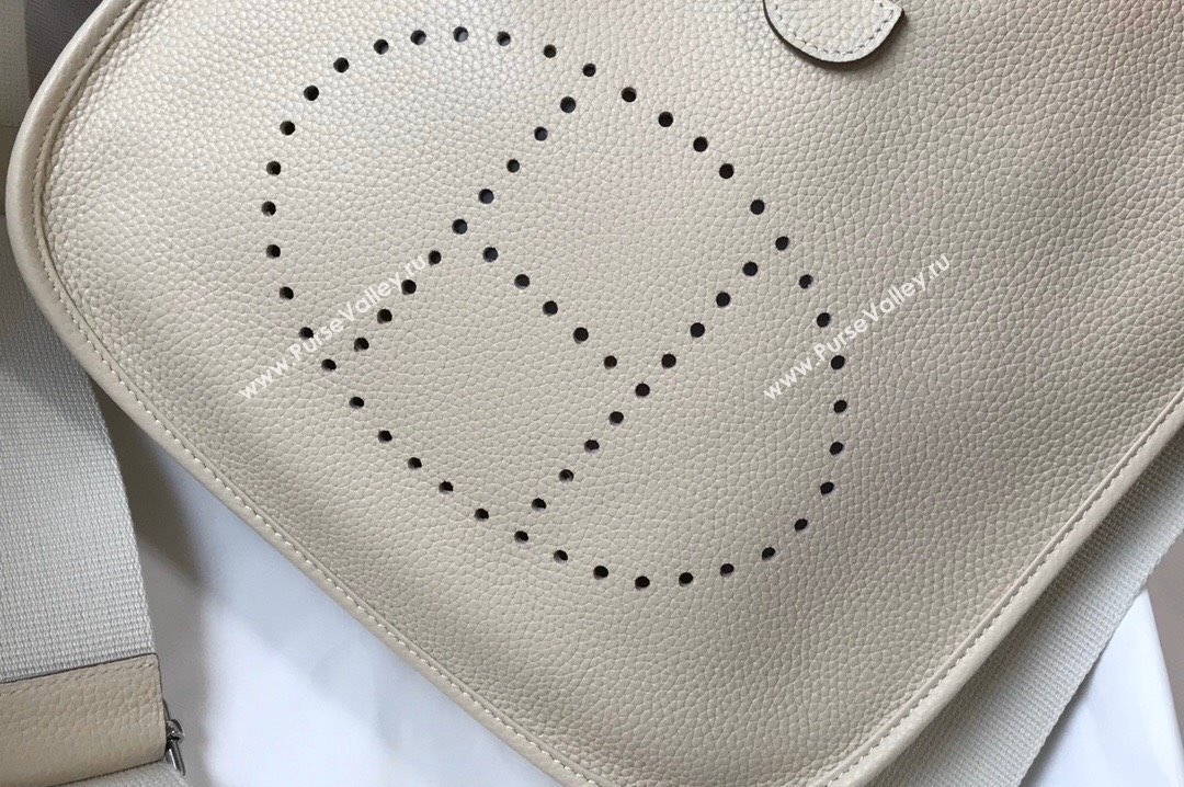 Hermes Evelyne Bag 29cm in Togo Calfskin Leather Wool White 2025 (FL-250808131)