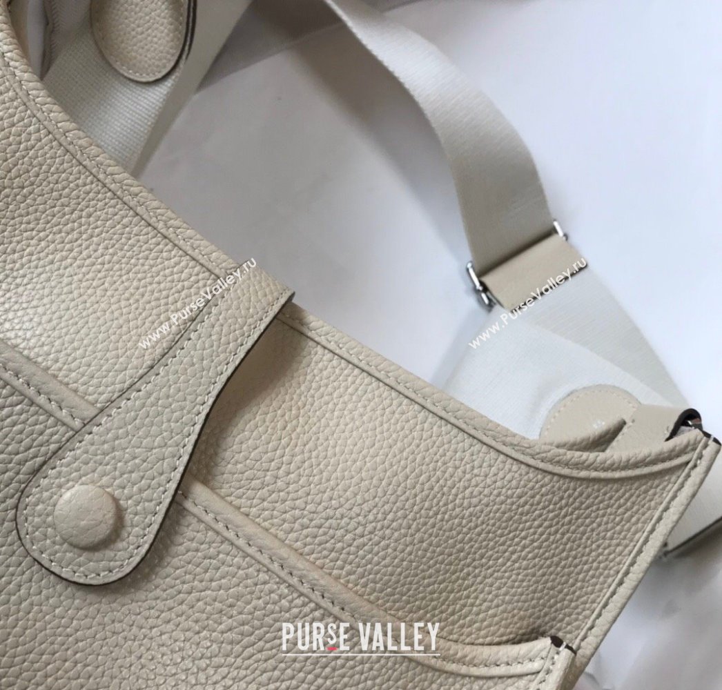 Hermes Evelyne Bag 29cm in Togo Calfskin Leather Wool White 2025 (FL-250808131)