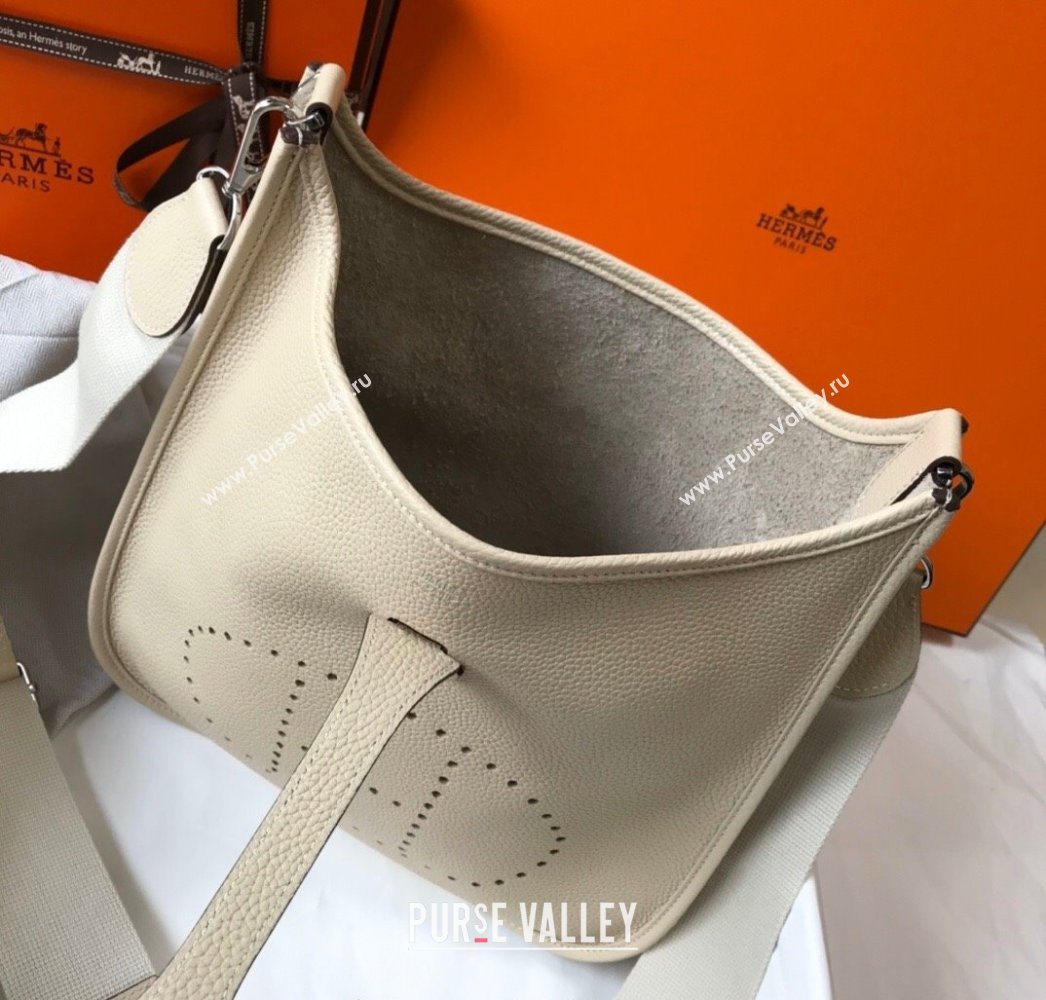 Hermes Evelyne Bag 29cm in Togo Calfskin Leather Wool White 2025 (FL-250808131)