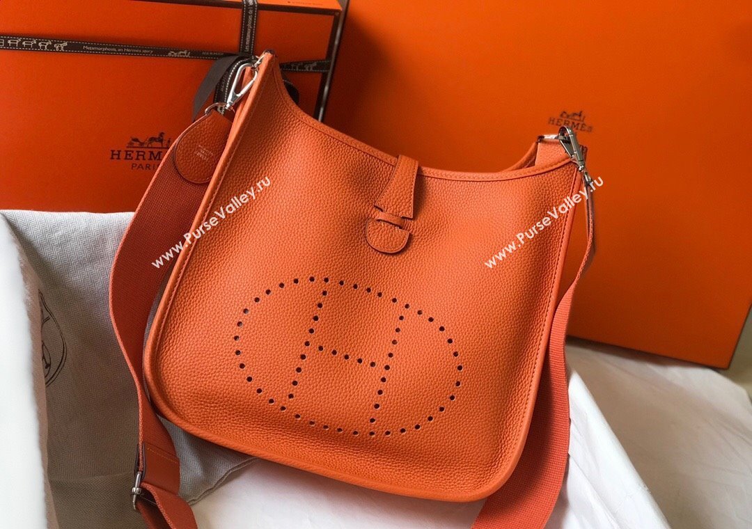 Hermes Evelyne Bag 29cm in Togo Calfskin Leather Orange 2025 (FL-250808132)