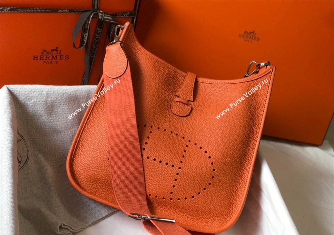 Hermes Evelyne Bag 29cm in Togo Calfskin Leather Orange 2025 (FL-250808132)