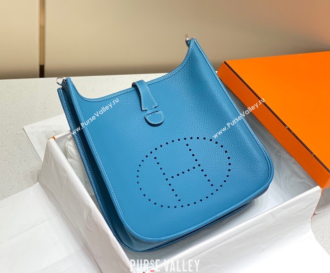 Hermes Evelyne Bag 29cm in Togo Calfskin Leather Denim Blue 2025 (FL-250808133)